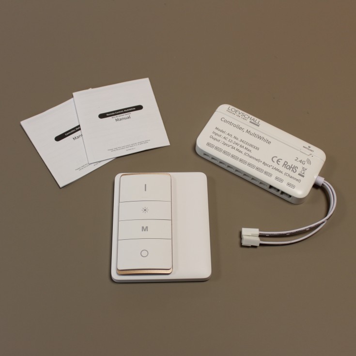 Loevschall Cue controller og fjernbetjening, MultiWhite, hvid