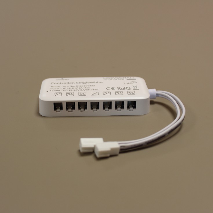 Loevschall Cue controller og fjernbetjening, SingleWhite, hvid