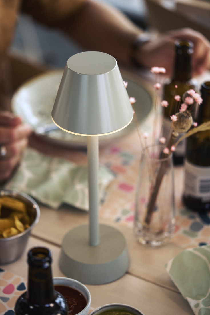 Duni Zelda genopladelig bordlampe, grøn