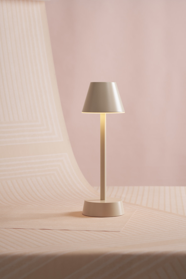 Duni Zelda oppladbar bordlampe, rosa
