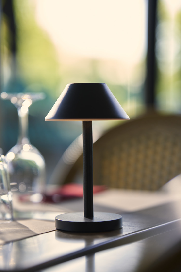 Duni Zelda Midi genopladelig bordlampe, sort