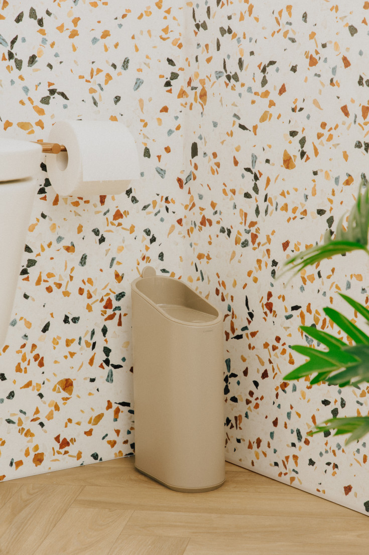 2 stk Cosmic Flat toiletspand, 2,5 liter, beige