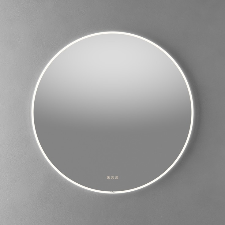 Linn Bad Finden rundt speil med led lys, Ø100 cm