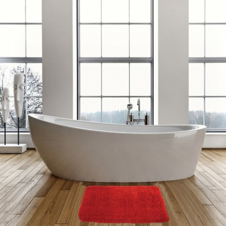 Spirella bademåtte, 50x70 cm, mat rød