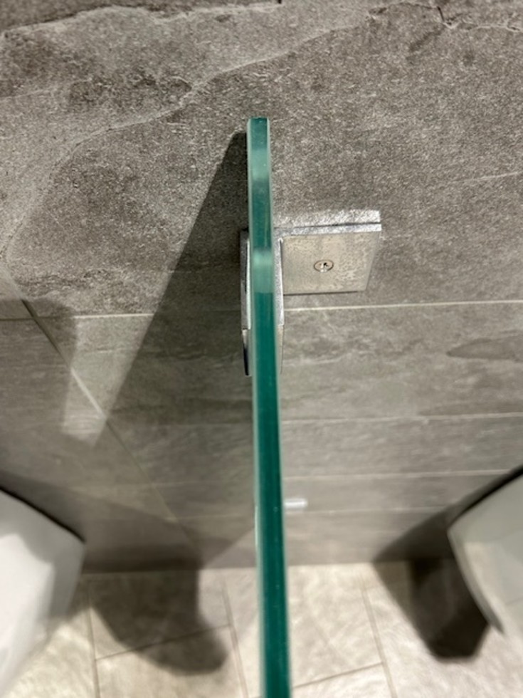 Waterless skillevæg, hærdet glas, 800x430mm