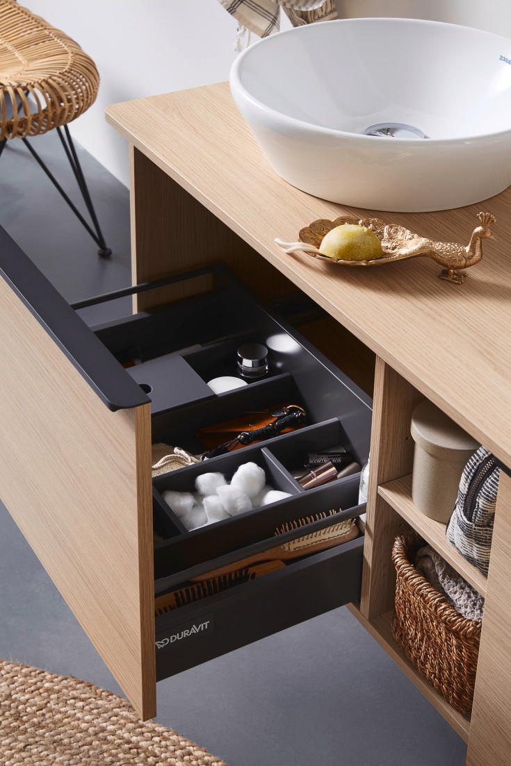 Duravit Lay-in skuffeindsats, sort