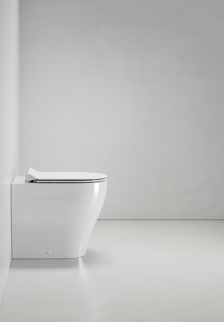 GSI Tono toilet, back-to-wall, uden skyllekant, hvid