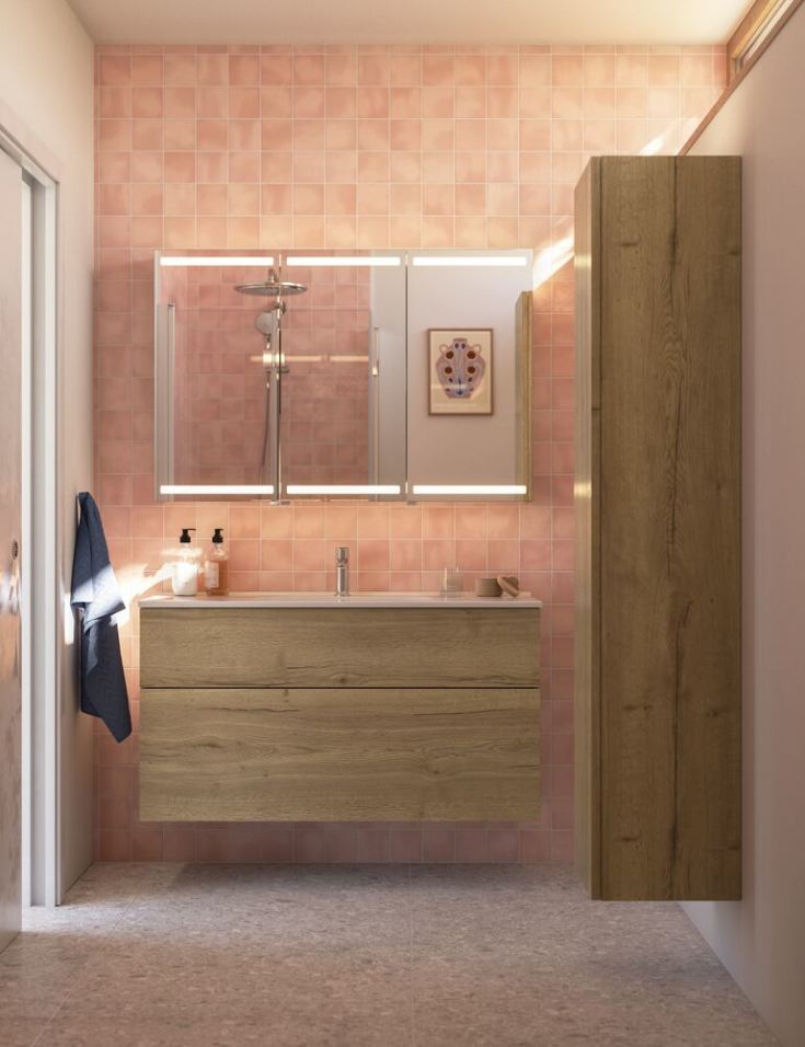 Dansani Luna møbelpakke, 121x45,5 cm, sort eg