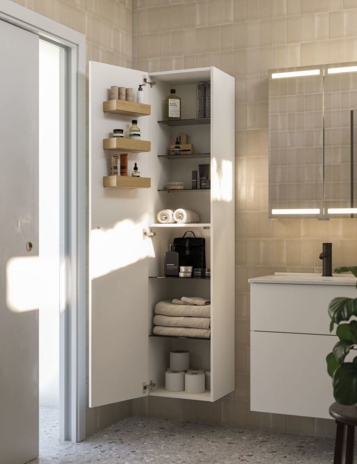 Dansani Luna møbelpakke, 61x45,5 cm, mat hvid