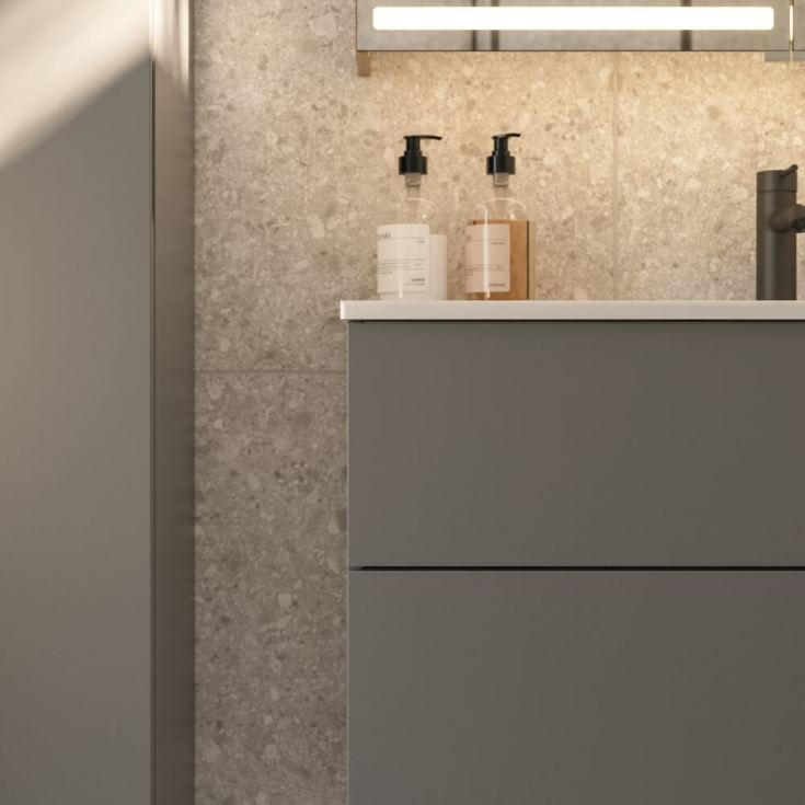 Dansani Luna møbelpakke, 101x45,5 cm, mat grå