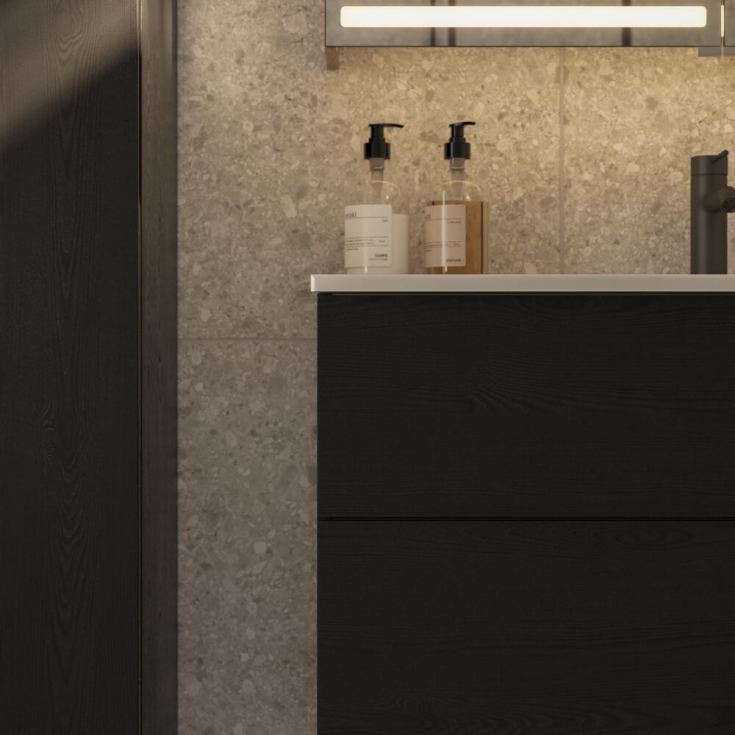 Dansani Luna møbelpakke, 81x45,5 cm, sort eg