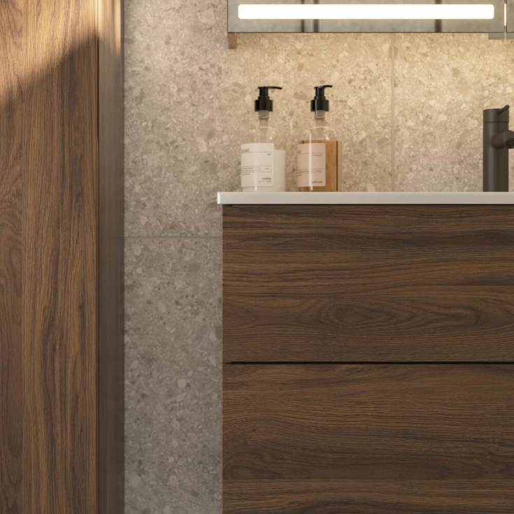 Dansani Luna møbelpakke, 101x45,5 cm, brun eg