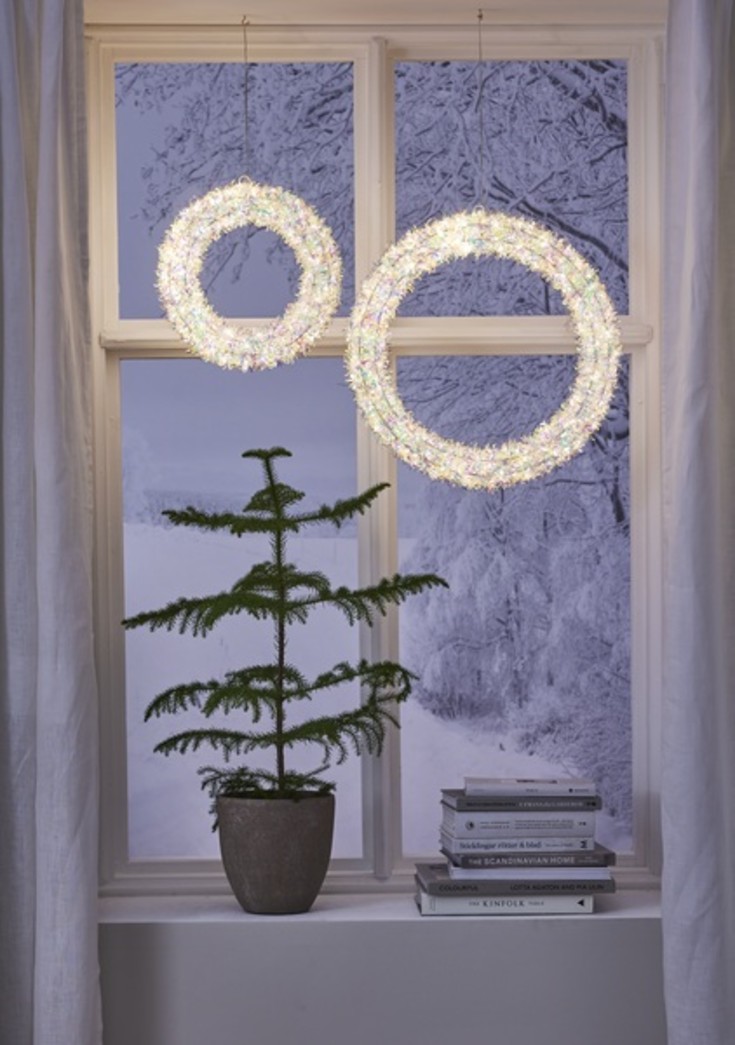 Star Trading Magic julekrans med lys, Ø30 cm