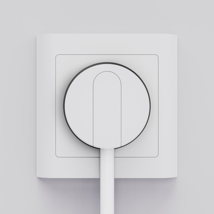 Norm stikprop, uden jord, hvid