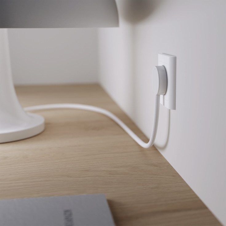 Norm stikprop, uden jord, hvid