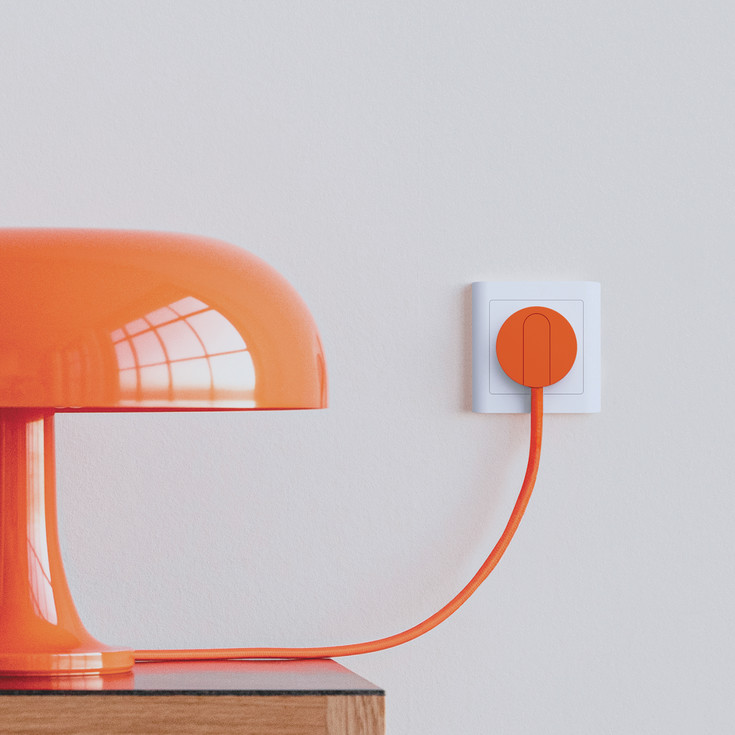 Norm stikprop, uden jord, orange