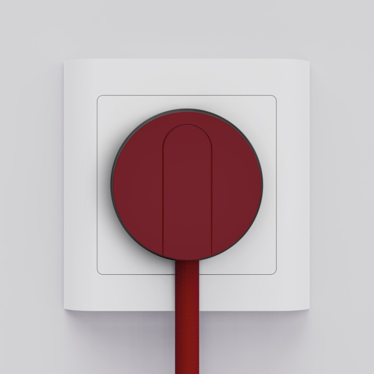 Norm stikprop, med jord, rød