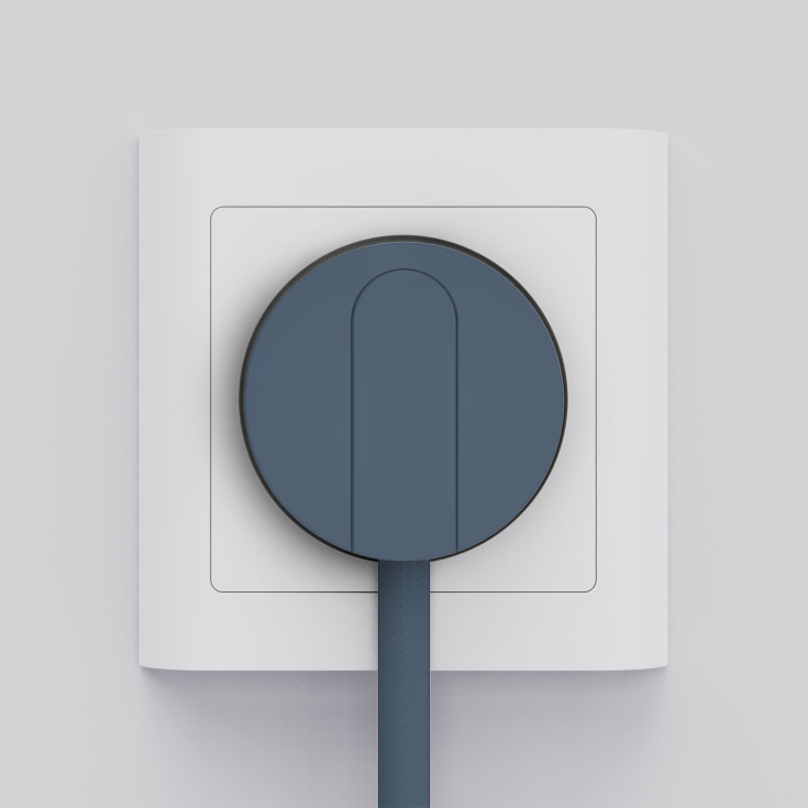 Norm stikprop, med jord, blå