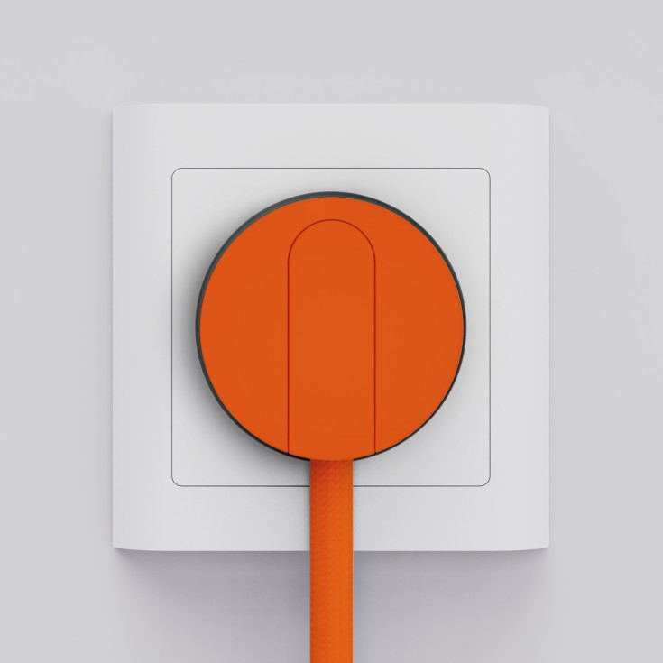 Norm stikprop, med jord, orange