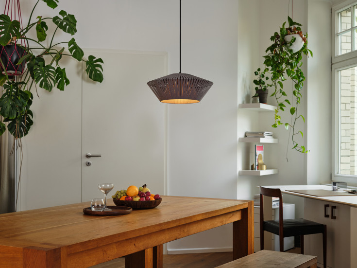 Osram Decor Stripes pendellampa, grå, Ø40 cm
