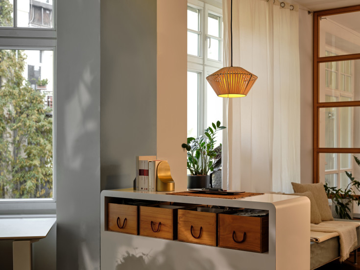 Osram Decor Stripes pendel, beige, Ø30 cm