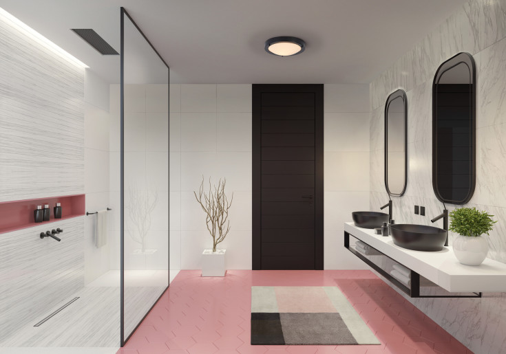 OSRAM Bathroom Classic Round Ceiling E27 IP44 280mm sort