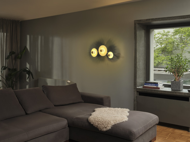 Osram Decor Plissee væglampe, beige