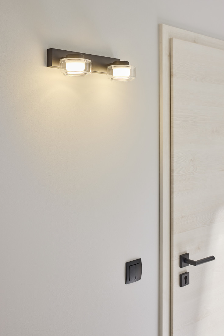 Osram Orbis Flame spejllampe, 3000-4000K, sort, 30 cm