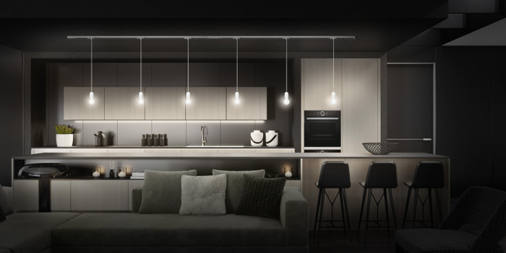 Osram Tracklight 1F midtertilslutning, hvid