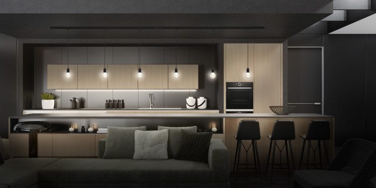 Osram Tracklight 1F midtertilslutning, sort