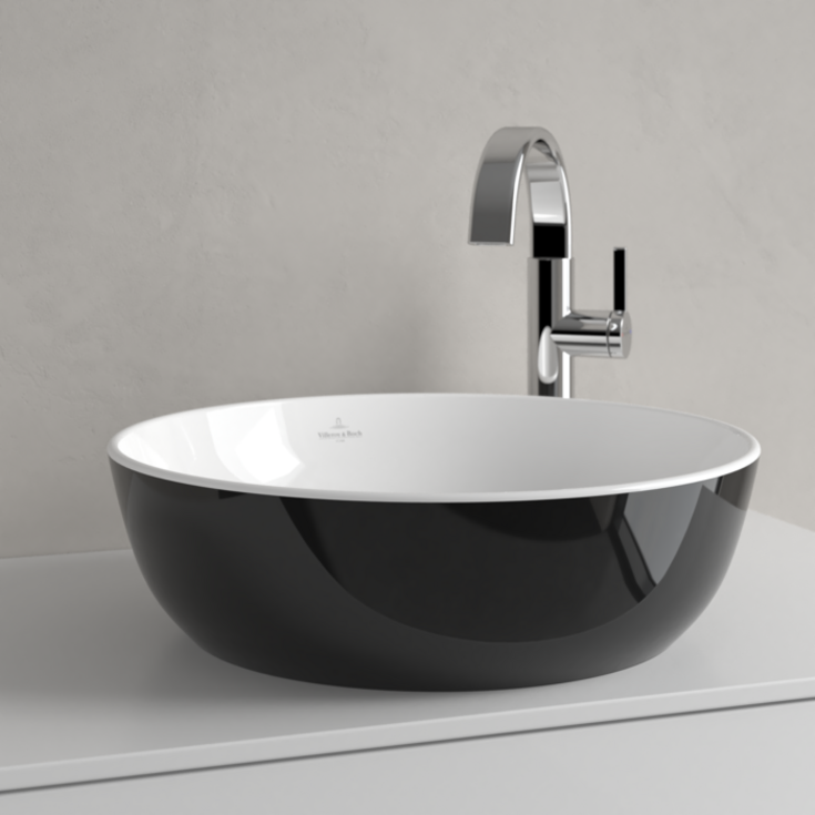 Villeroy & Boch Artis tvättställ, Ø43 cm, svart