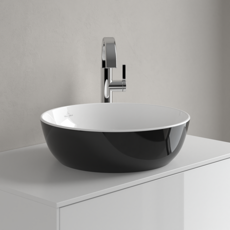 Villeroy & Boch Artis tvättställ, Ø43 cm, svart