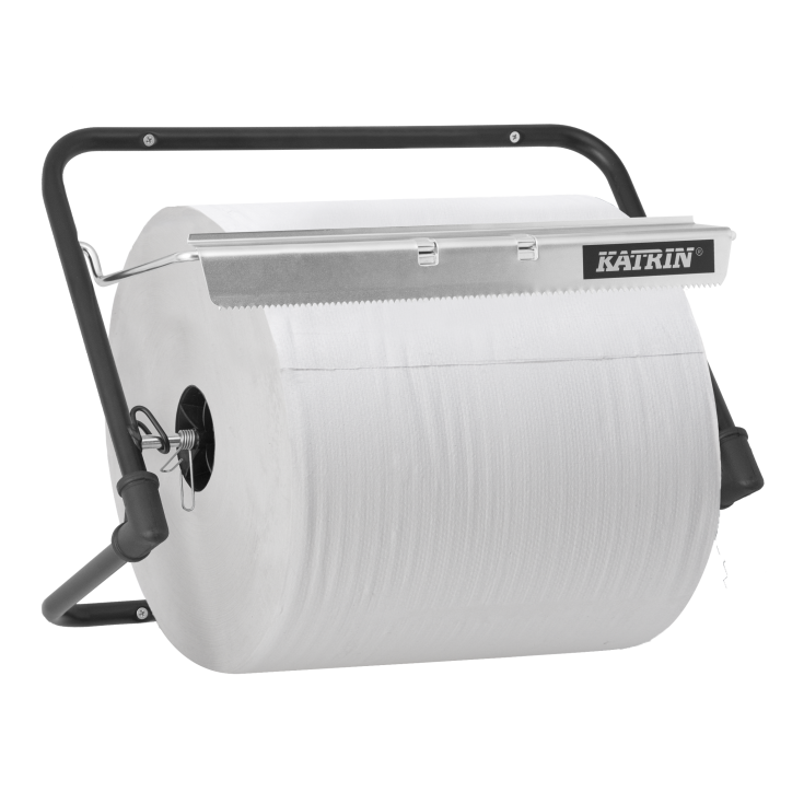 Katrin vægstativ 54930 til værkstedsrulle i metal, sort