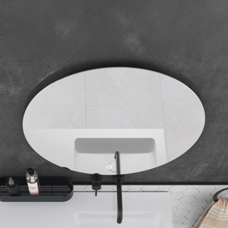 Copenhagen Bath Orø 80 Speil, Ø80 cm, duggfritt, aluminium/glass
