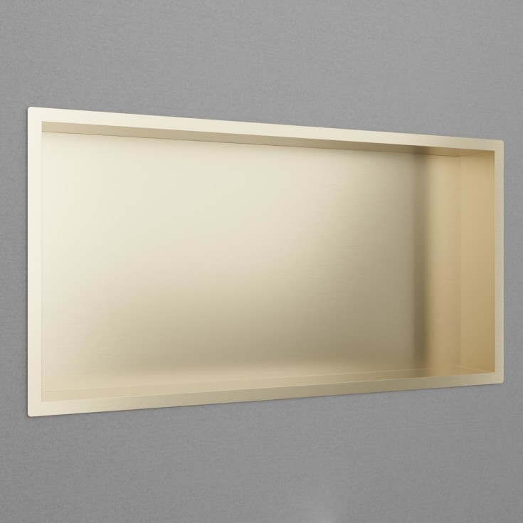 Scandtap Style brusehylde, 63x33 cm, børstet guld