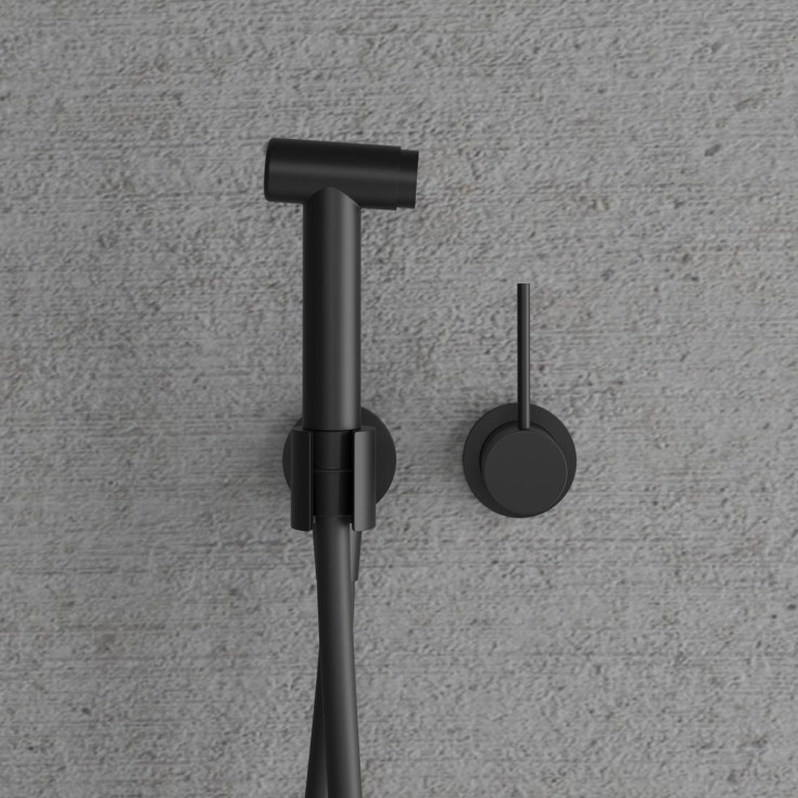 Scandtap Harmonized B armatur med bidetbruser, semi-mat sort