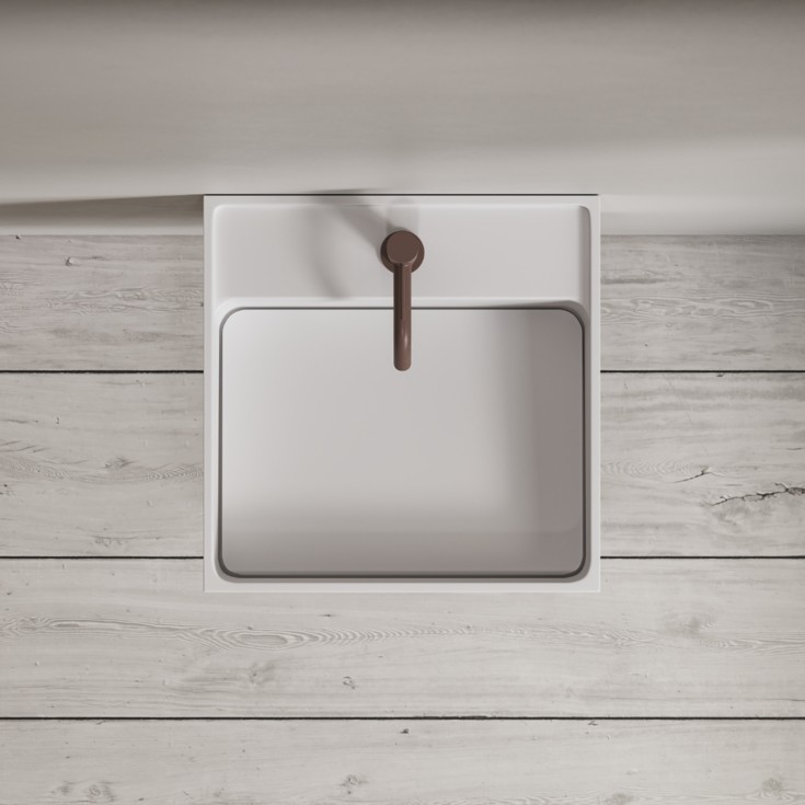 Copenhagen Bath Modul SH 40 servant med hylle, 40x40 cm, hvit matt