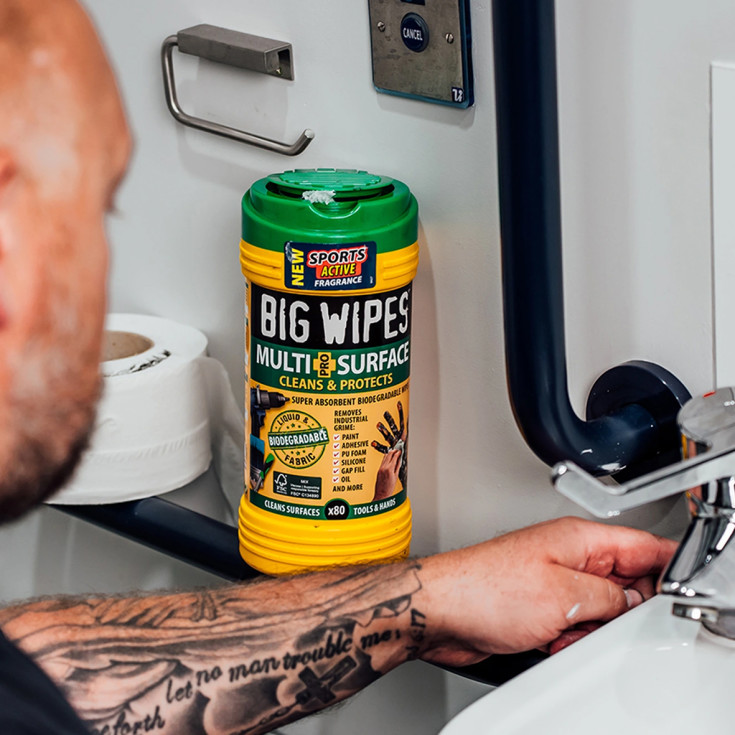 BIG WIPES GREEN Multi-Surface renseservietter, 80 stk.