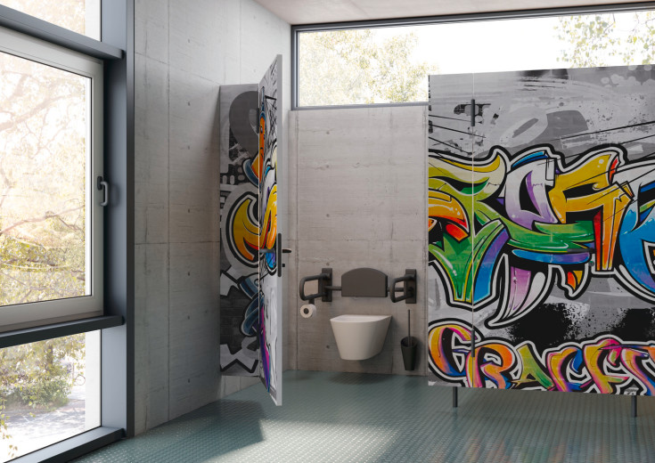 Hewi Range 801 toiletbørste, grå