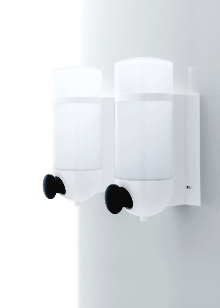 Hewi Serie 477 sæbedispenser, råhvid
