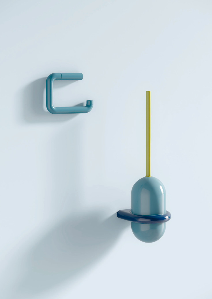 Hewi toiletrulleholder, blå