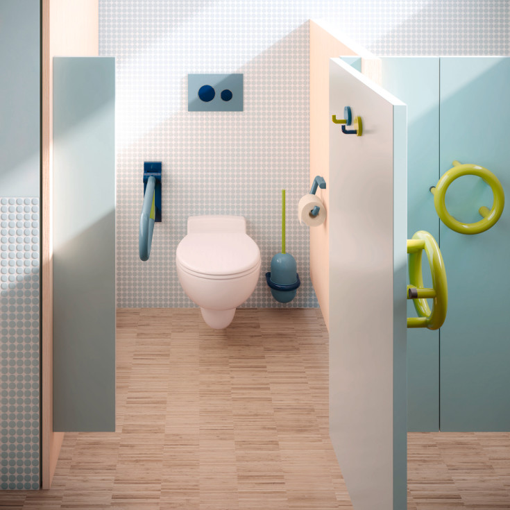 Hewi toiletrulleholder, blå