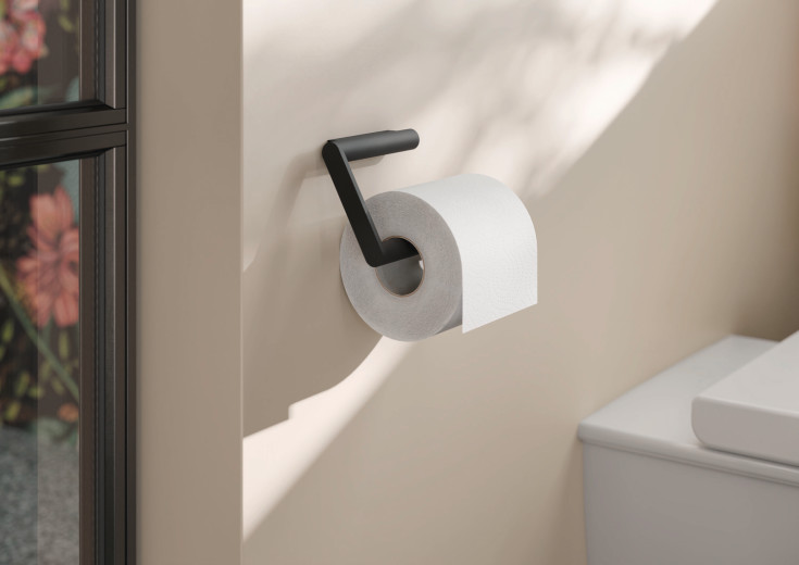 Hewi toiletrulleholder, mat sort