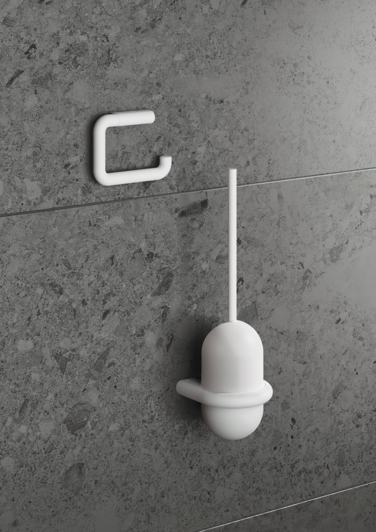 Hewi toiletrulleholder, mat hvid