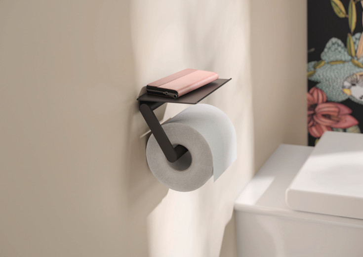 Hewi toiletrulleholder, sort