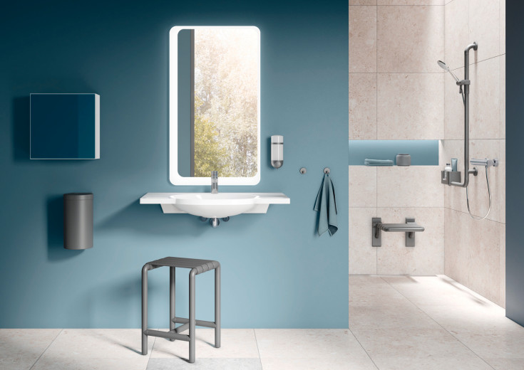 Hewi Serie 477 toiletspand, 6 liter, mat antracit