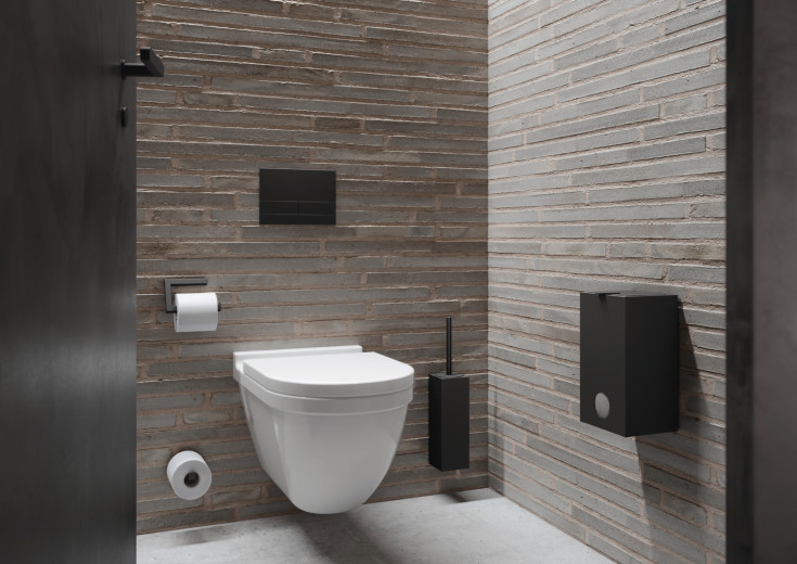 Hewi System 900 toiletspand, 6 liter, mat sort
