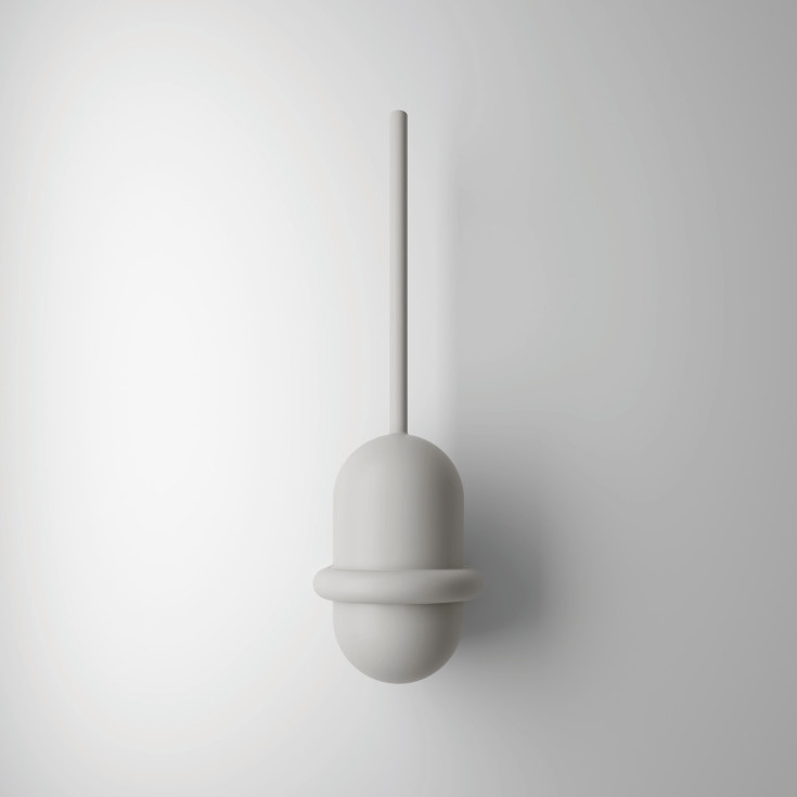 Hewi Range 477 toiletbørste, grå