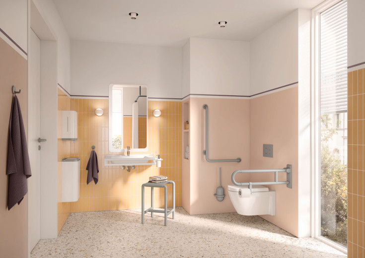 Hewi Range 477 toiletbørste, grå