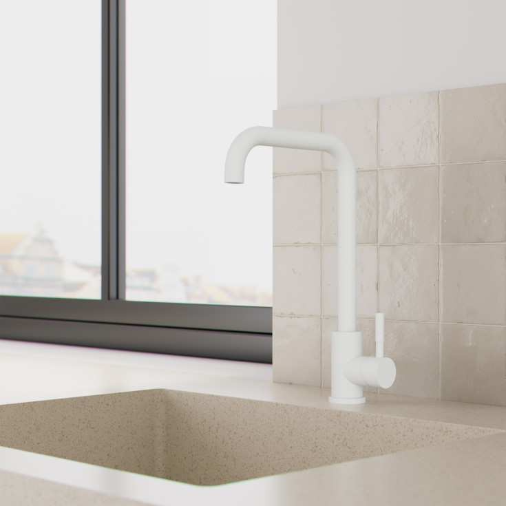 Zen Sanitary köksblandare, vit